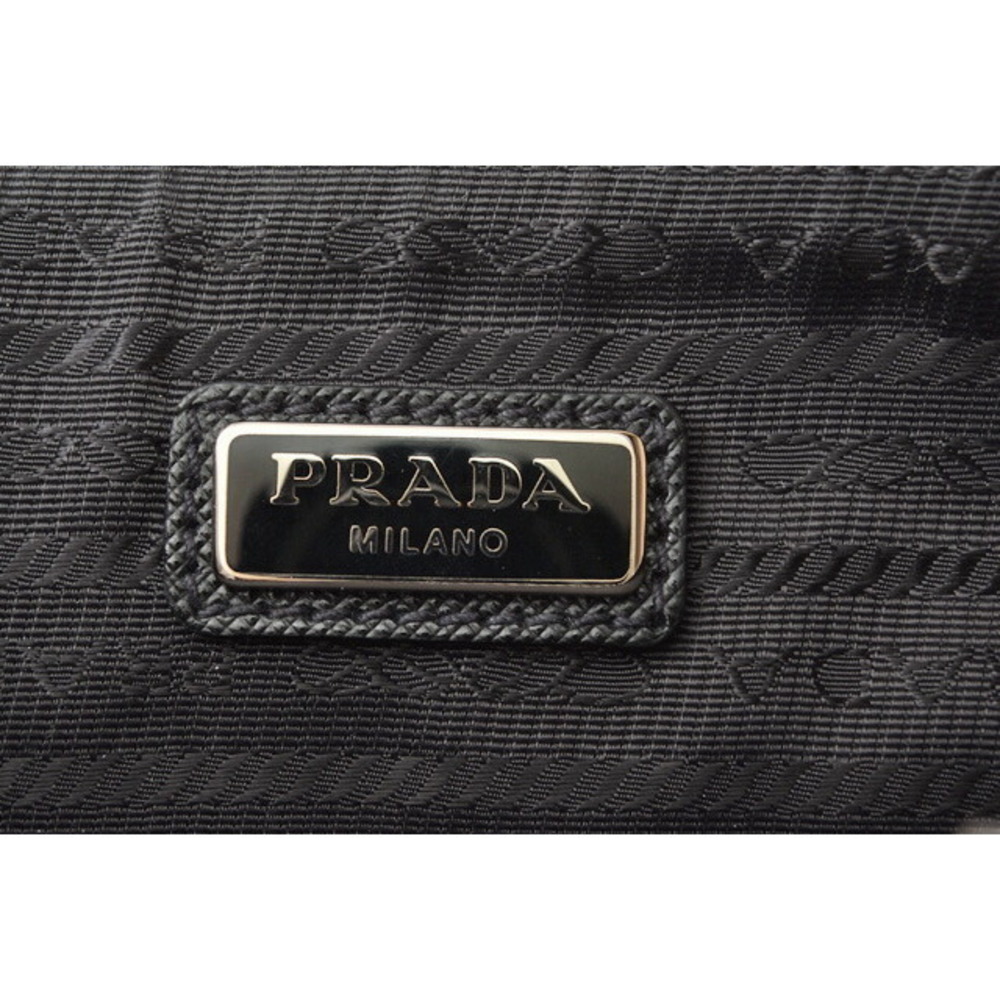 Prada Black Patchwork Pouch Saffiano Bag Clutch - image 7